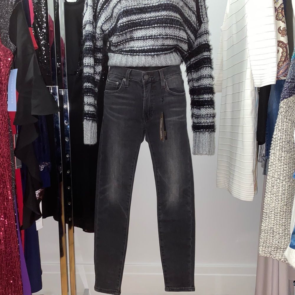 FRYE Black Cropped/Ankle Skinny Sienna Jeans, Button Fly, Mid-rise, Size 4 - Picture 3 of 5